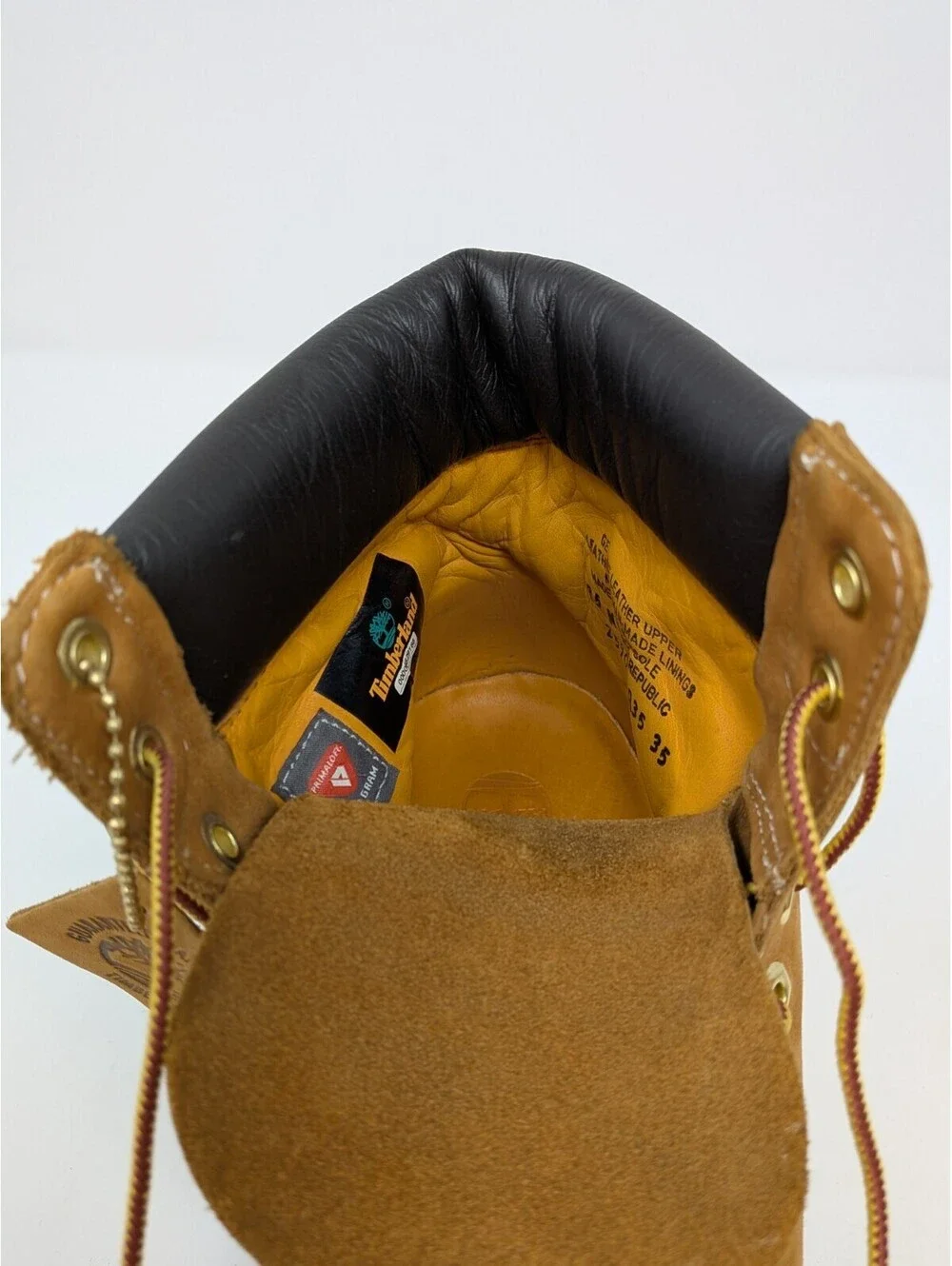 Timberland 10061 Premium Waterproof Boots 400g Primaloft Men's 7.5 Wheat Nubuck